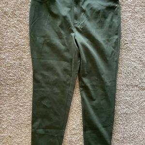 Isaac Mizrahi Live! Pointe Knit Ankle Pants OLIVE SIZE 16 A233898